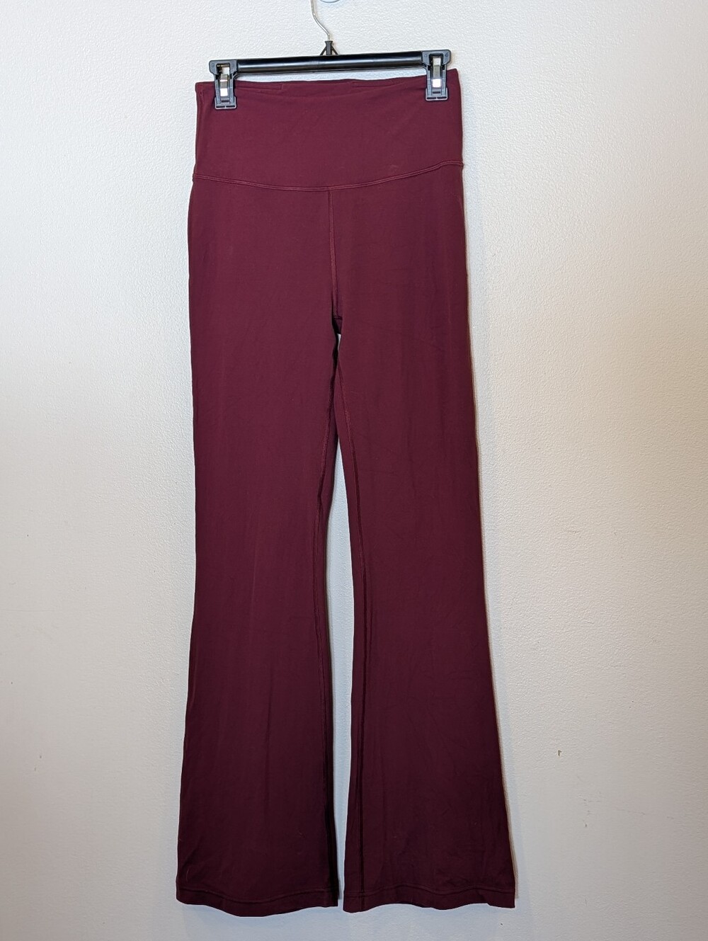 Lululemon Groove Super High Rise Flared Pant Nulu Red Merlot Size 8 Yoga